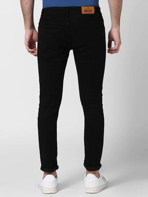 black plain denim jeans - 17005994 - Standard Image - 4