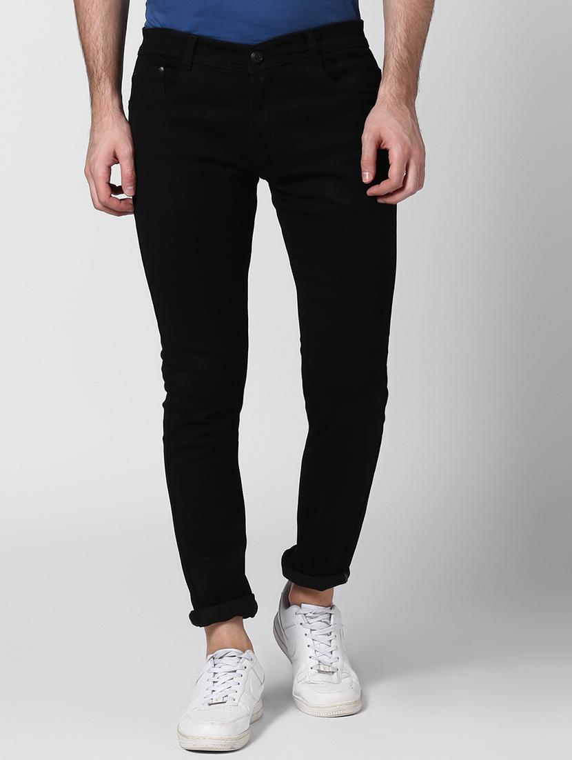 black plain denim jeans - 17005994 - Zoom Image - 1