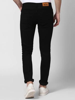 black side taped slashed knee denim jeans - 17005996 - Standard Image - 4