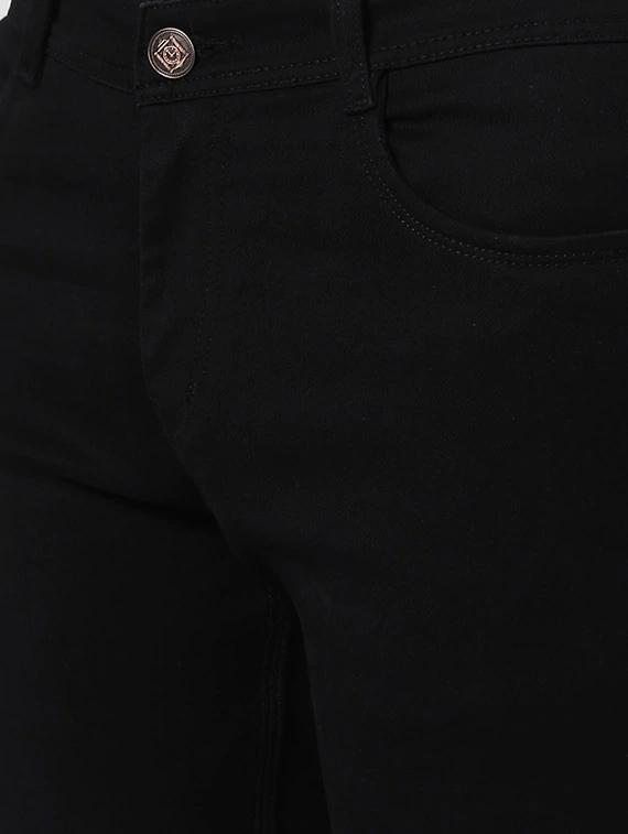 black side taped slashed knee denim jeans - 17005996 - Zoom Image - 5