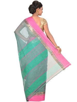 striped tant saree - 17006089 - Standard Image - 2