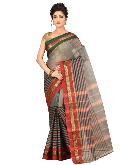 self design tant saree - 17006112 - Very Small Image - 1