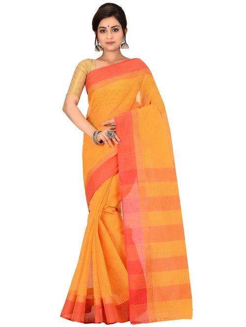 checkered tant saree - 17006123 - Standard Image - 1
