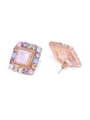 multi colored metal studs earring - 17006174 - Standard Image - 2