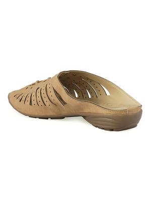 beige synthetic mules sandals - 17006223 - Standard Image - 3