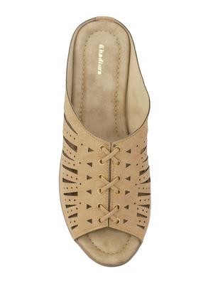 beige synthetic mules sandals - 17006223 - Standard Image - 4