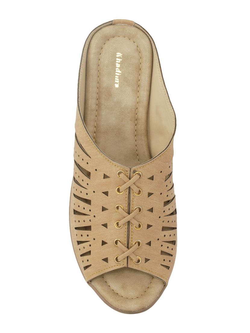 beige synthetic mules sandals - 17006223 - Zoom Image - 4