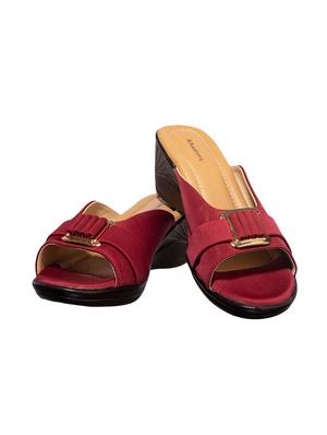 red fabric mules sandals - 17006227 - Standard Image - 3