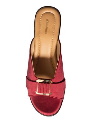 red fabric mules sandals - 17006227 - Standard Image - 4