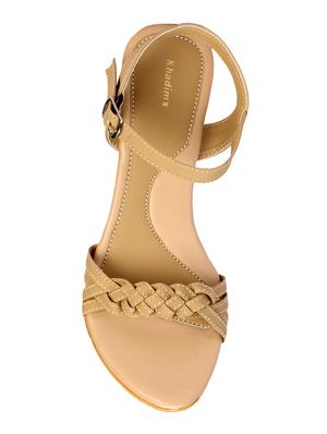 beige buckle wedge - 17006326 - Standard Image - 4