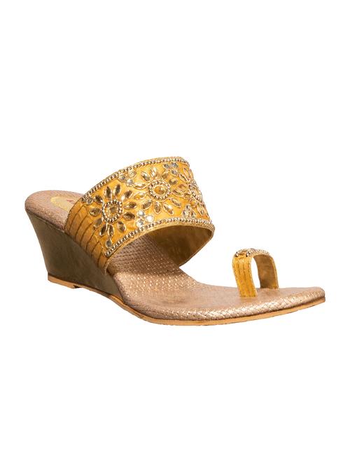 gold embellished wedges - 17006332 - Very Small Image - 1