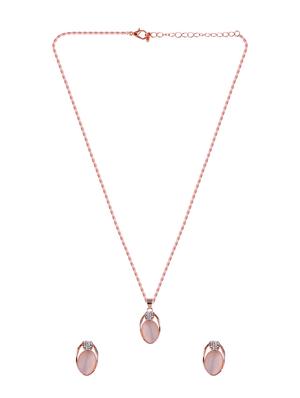 gold metal pendants and earrings - 17006366 - Standard Image - 3