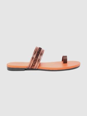 gold synthetic kolhapuris - 17006430 - Standard Image - 2