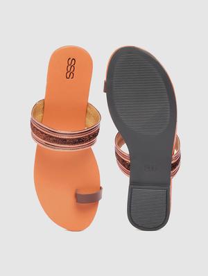 gold synthetic kolhapuris - 17006430 - Standard Image - 4