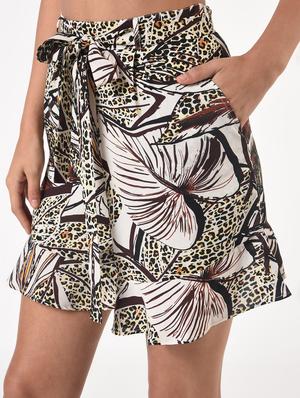 tie front tropical skorts - 17006486 - Standard Image - 5