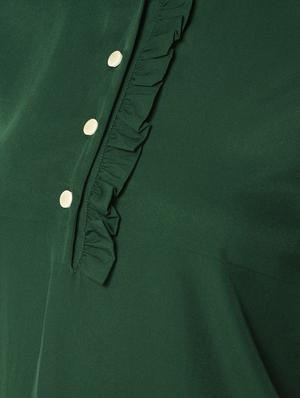 frill detail mandarin neck top - 17006492 - Standard Image - 6