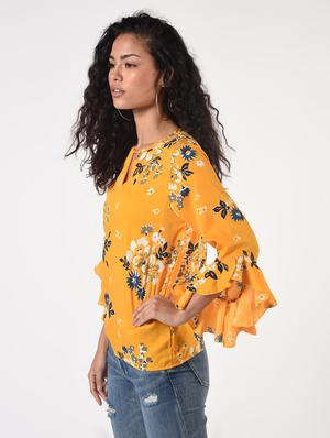 bell sleeves floral top - 17006495 - Standard Image - 2