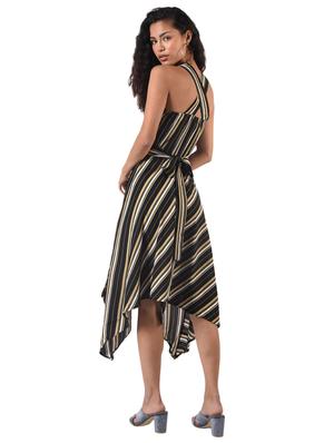 tie back asymmetric dress - 17006504 - Standard Image - 3