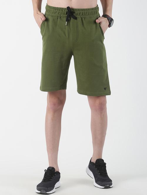 green solid shorts - 17006679 - Standard Image - 1