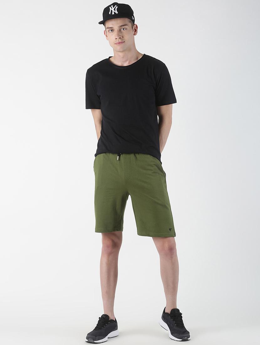green solid shorts - 17006679 - Zoom Image - 4