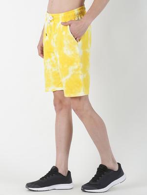 yellow tie & dye shorts - 17006684 - Standard Image - 2