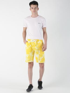 yellow tie & dye shorts - 17006684 - Standard Image - 4