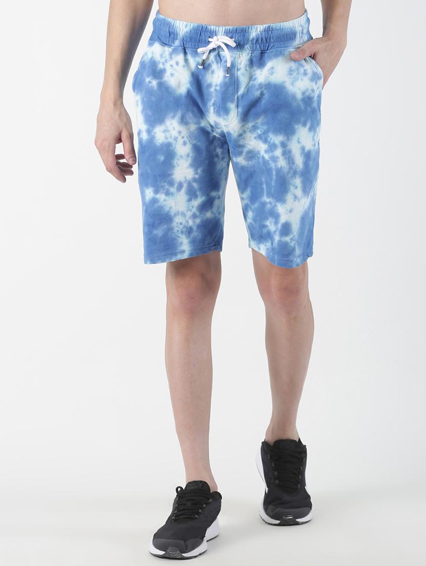 blue tie & dye shorts - 17006685 - Zoom Image - 1
