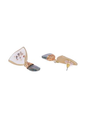 blue metal drop earring - 17006731 - Standard Image - 3