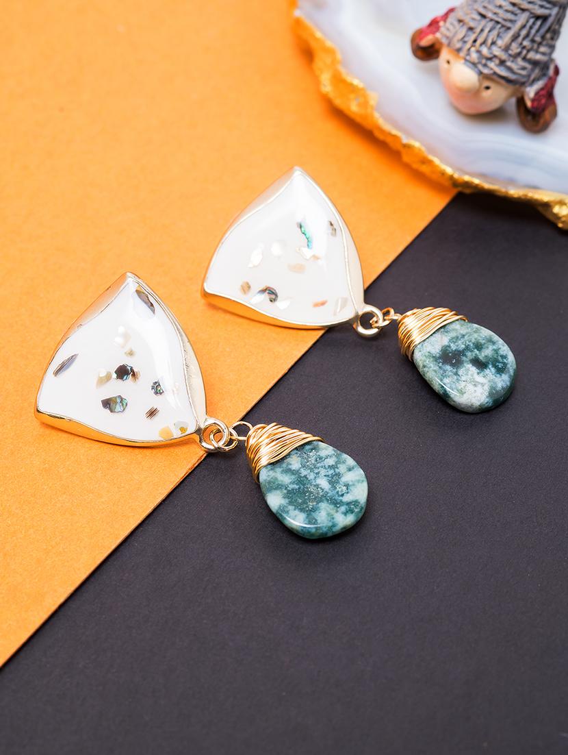 blue metal drop earring - 17006731 - Zoom Image - 1