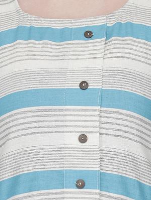 round neck striped a-line dress - 17006828 - Standard Image - 4