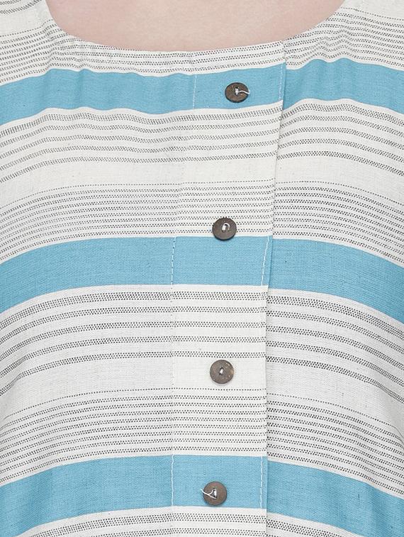 round neck striped a-line dress - 17006828 - Zoom Image - 4