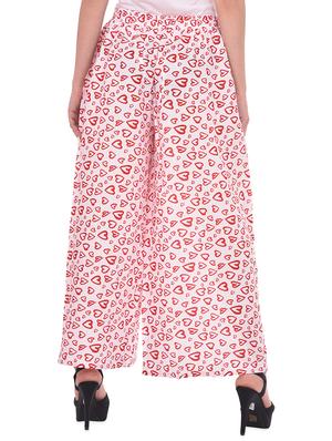 tie front heart print palazzo - 17006852 - Standard Image - 3