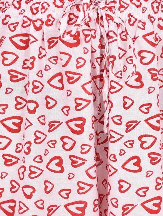 tie front heart print palazzo - 17006852 - Zoom Image - 4