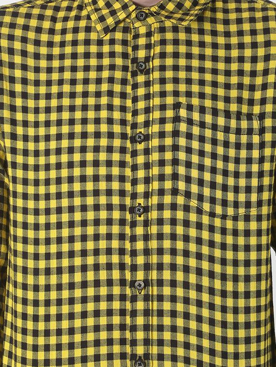 yellow checkered casual shirt - 17006862 - Zoom Image - 5