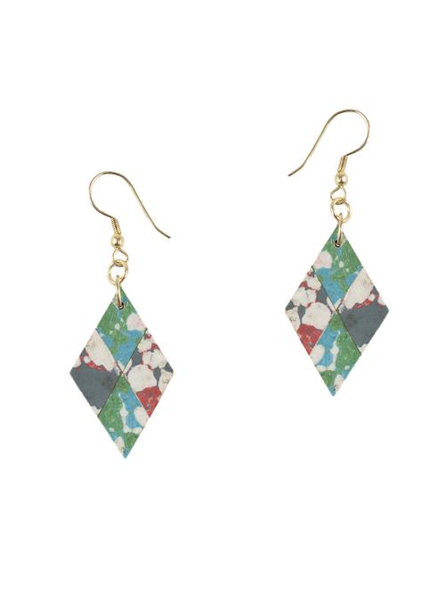 multi colored brass other earring - 17006945 - Standard Image - 1