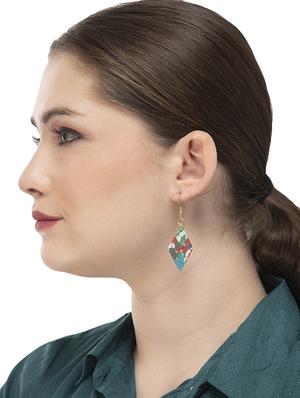 multi colored brass other earring - 17006945 - Standard Image - 3