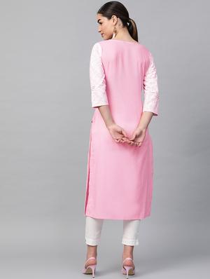 printed straight kurta - 17007084 - Standard Image - 3