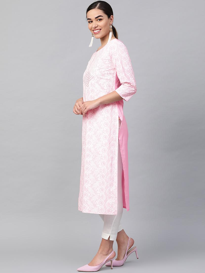 printed straight kurta - 17007084 - Zoom Image - 2