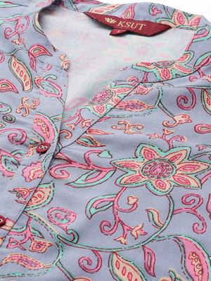 floral straight kurta - 17007089 - Standard Image - 4