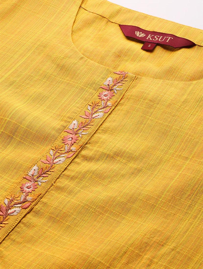embroidered straight kurta - 17007094 - Zoom Image - 4