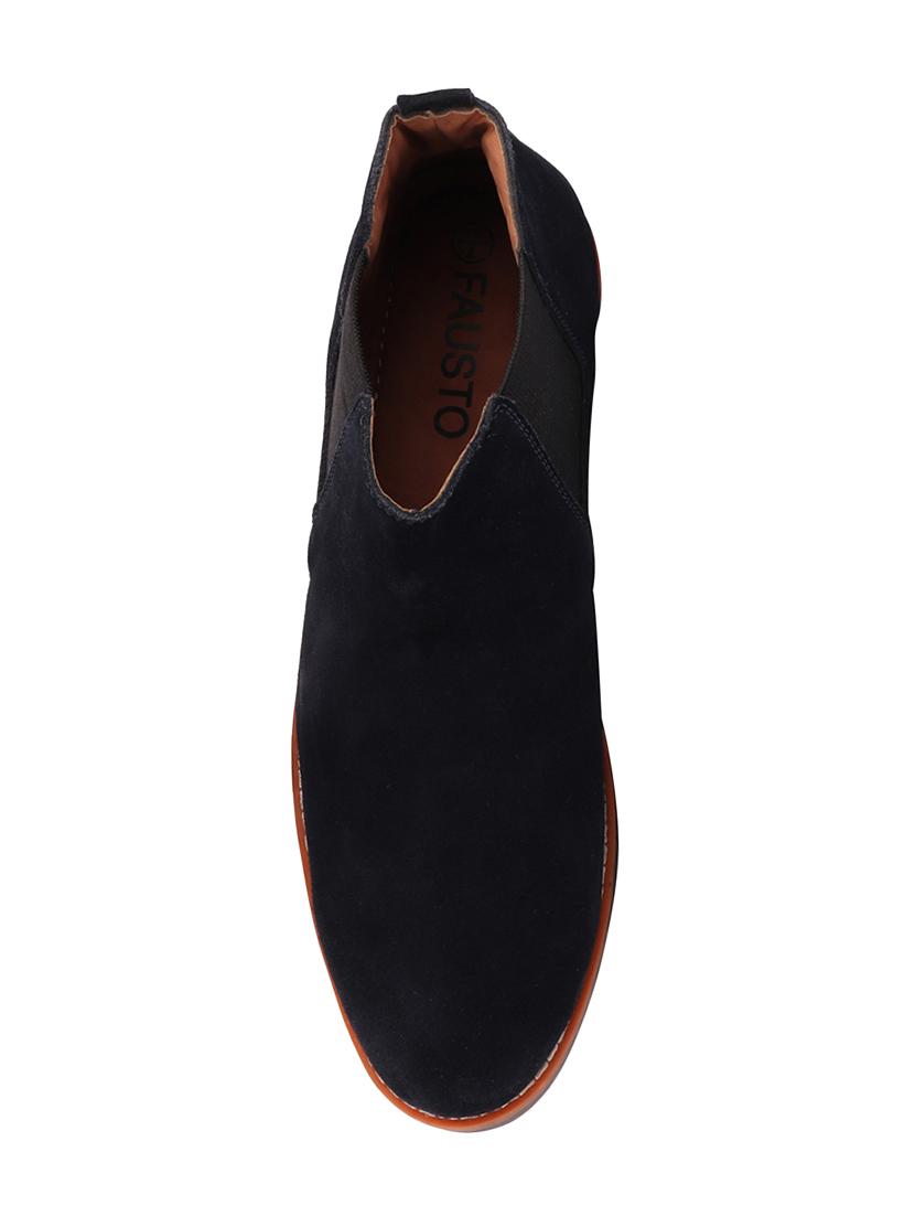 blue suede low ankle boots - 17007304 - Zoom Image - 3