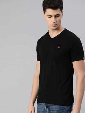 black solid t-shirt - 17007639 - Standard Image - 2