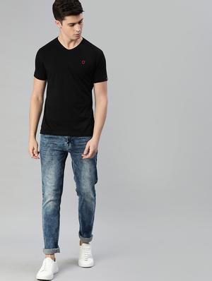 black solid t-shirt - 17007639 - Standard Image - 4