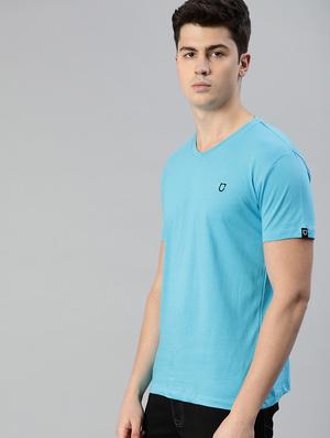 light blue solid t-shirt - 17007647 - Standard Image - 2