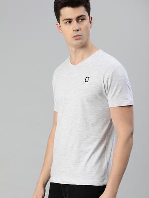 light grey solid t-shirt - 17007650 - Standard Image - 2