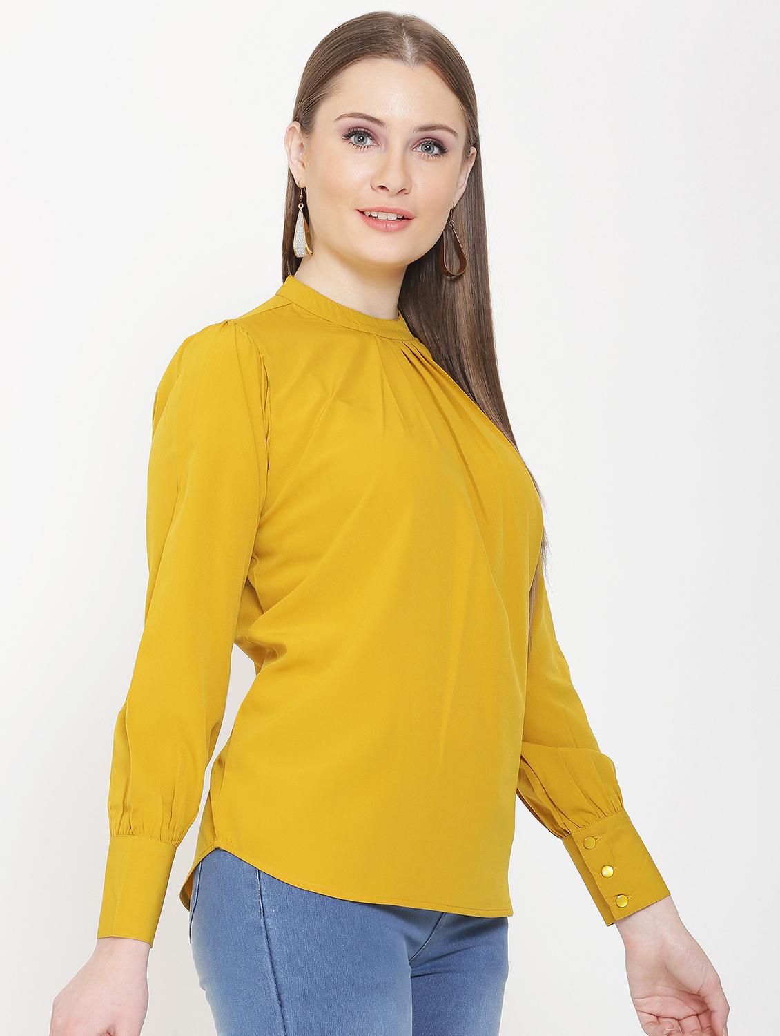 round neck long sleeves top - 17007710 - Zoom Image - 2