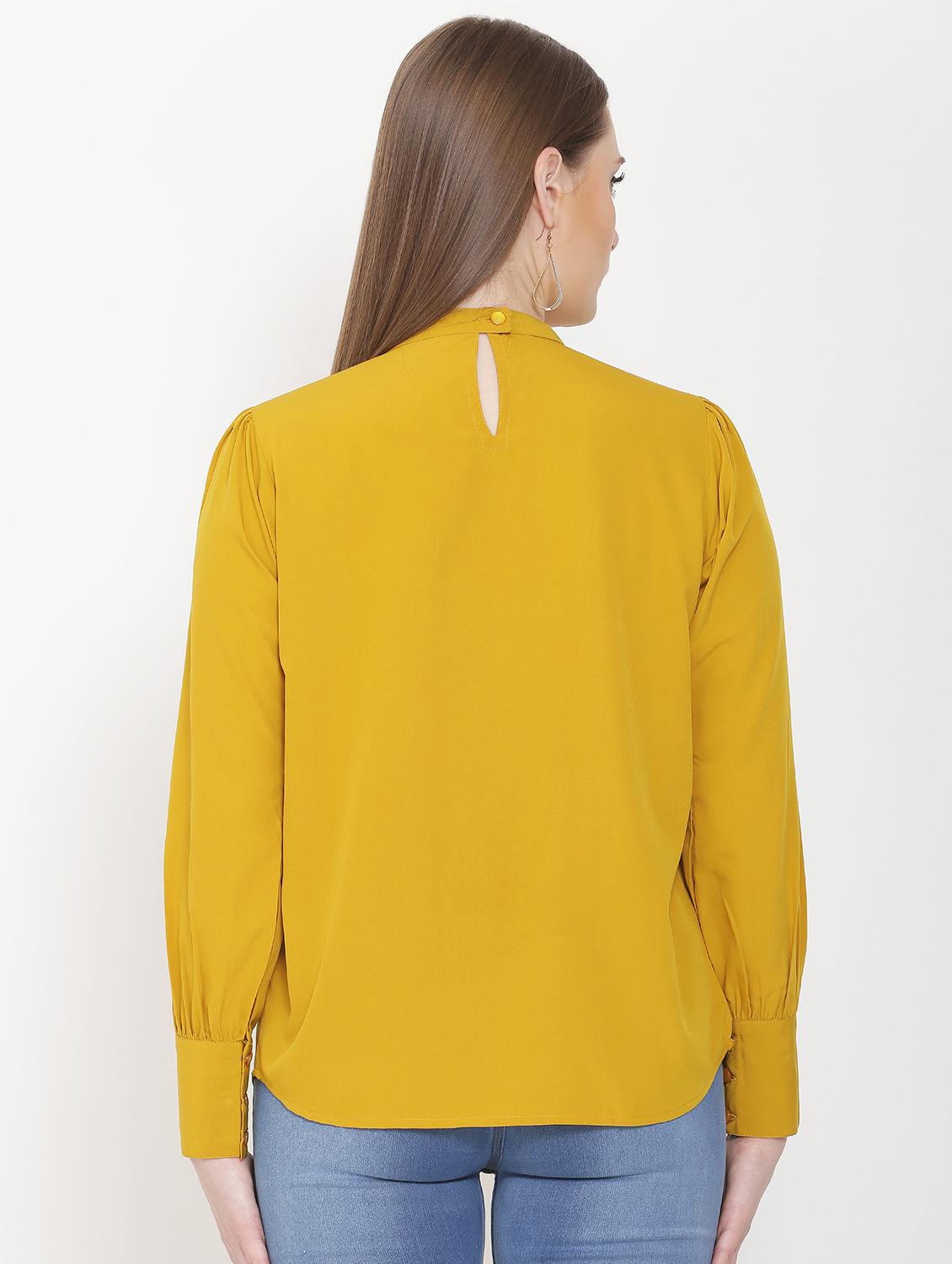 round neck long sleeves top - 17007710 - Zoom Image - 3