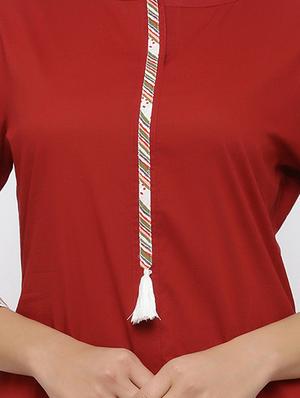 solid straight kurta - 17007812 - Standard Image - 4