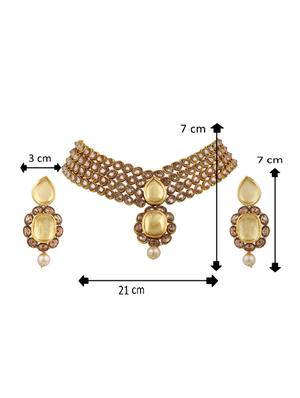 gold plated choker necklace - 17008857 - Standard Image - 2