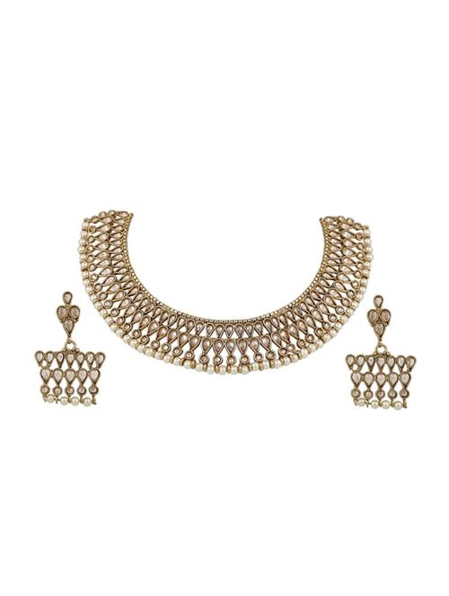 gold plated choker necklace - 17008862 - Standard Image - 1